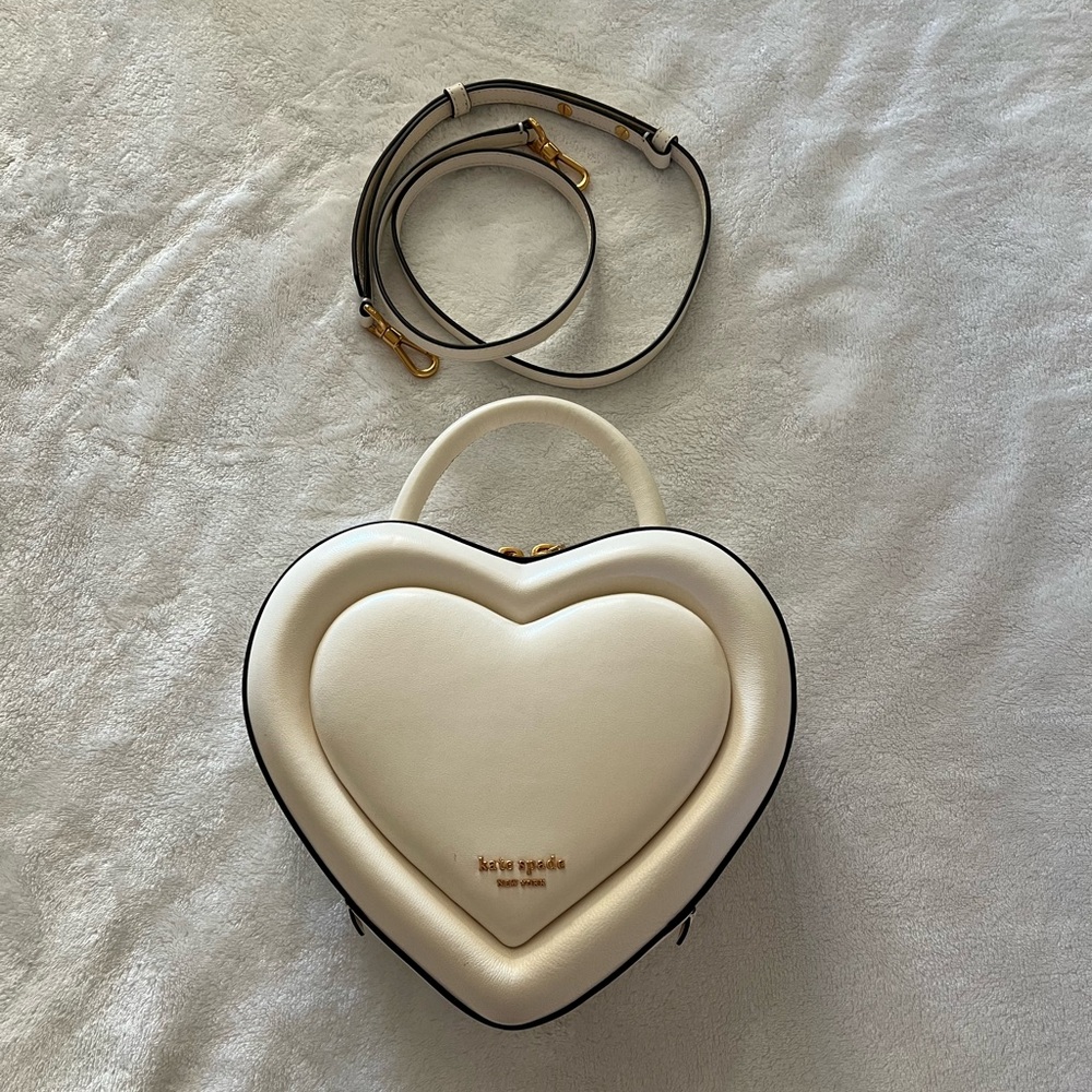 Kate Spade Cream Heart 3D Bag
